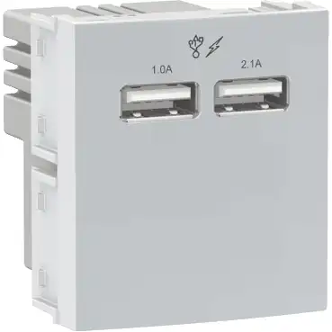 RODA DOBLE PUERTO USB 2.0 2.1A 220V BLANCO