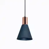 COLGANTE EMBUDO E27 NEGRO COBRE