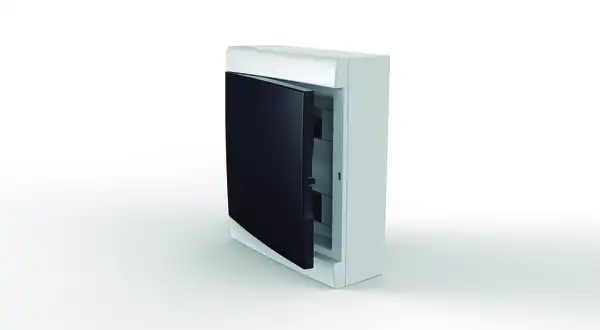 GABINETE DIN 24 POLOS PVC  EXTERIOR GRIS PUERTA FUM