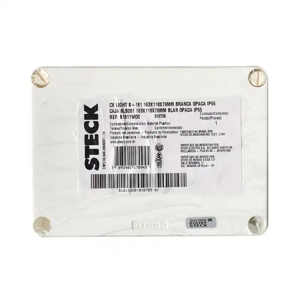 CAJA CONEXION PVC 163X118X79 MM IP65 BLANCA