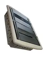 GABINETE PVC DIN 20 POLOS EMBUTIR  IP40  MARCO REGULABLE