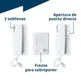 PORTERO ELECTRICO 2 TE FRENTE EXTERIO C/ALIM CERRADURA
