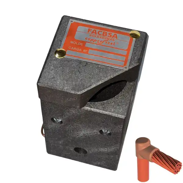 MOLDE SOLDADURA A 90º JABALINA 3/4 CABLE 95 MM2