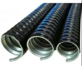 CAÑO FLEXIBLE METALICO 5/8 RE PVC NEGRO X  MTS