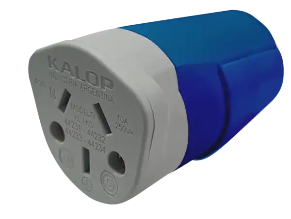 FICHA HEMBRA 3P CHATOS HEAVY DUTY AZUL