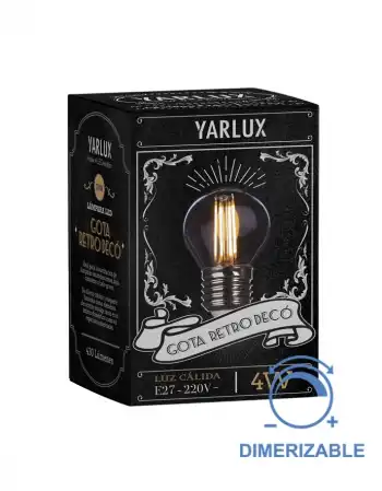 LAMPARA LED E27 GOTA CALIDO DIMERIZABLE
