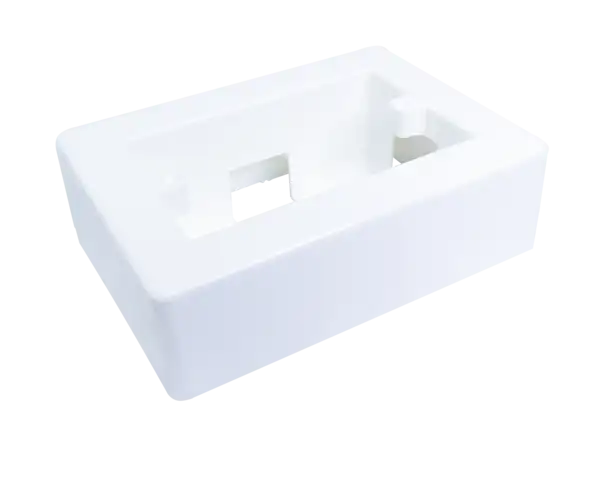 CAJA PVC RECTANGULAR EXTERIOR BAJA P/CABLE CANAL