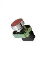 PULSADOR METALICO RASANTE ROJO S/AUXILIAR