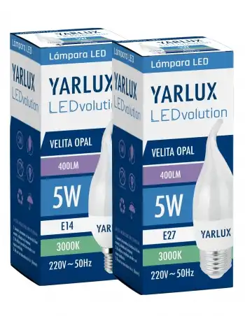 LAMPARA LED E14 5W VELITA VIENTO 864 400LM FRIO