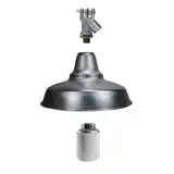 KIT PANTALLA ALUMINIO 45 CM C/PORTAL Y GANCHO