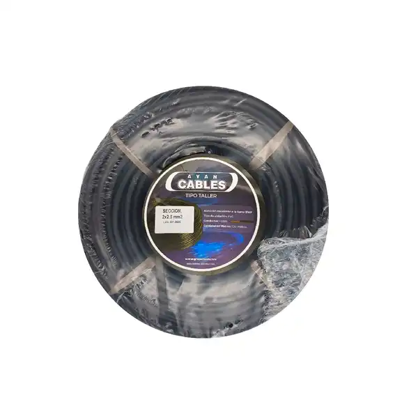 CABLE TALLER 2X2.50 MM2 X 100 MTS