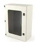 GABINETE ESTANCO 300X450X300 MM IP65 BEIGE C/VISOR DE VIDRIO