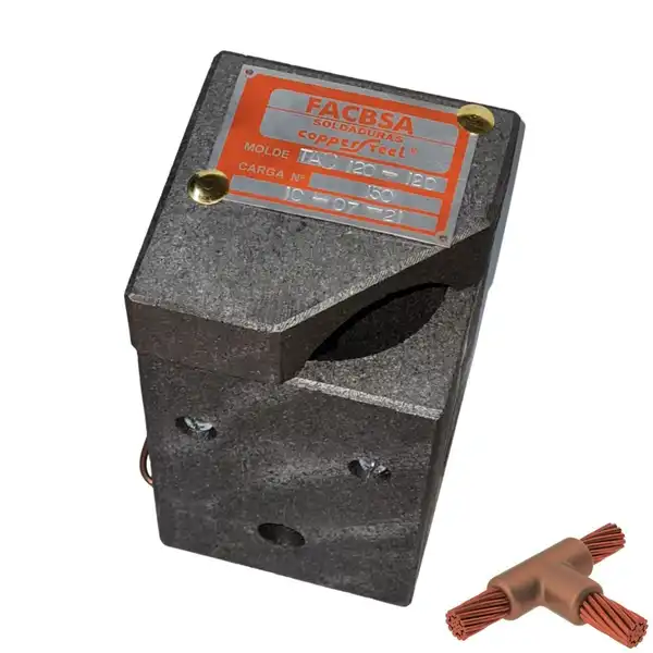 MOLDE SOLDADURA UNION T CABLE 120-120 MM2