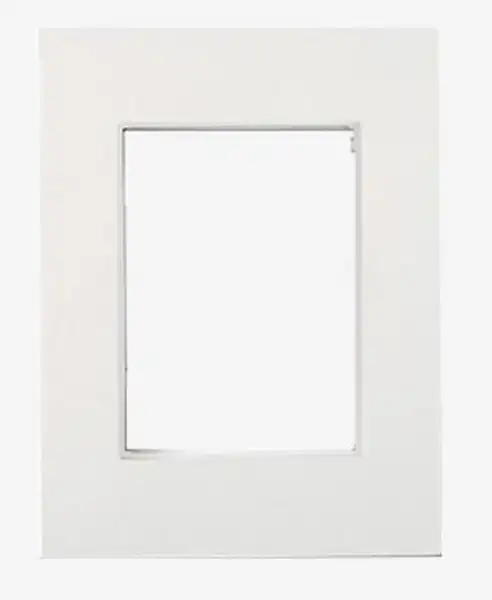 BAUHAUS TAPA Y DISTANCIADOR  BLANCA CON RIBETE