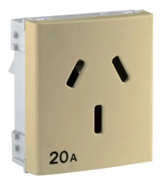 BASE TOMA C/NEUTRO 20A MARFIL