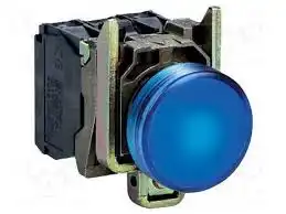 SEÑAL LUMINOSA METALICA LED  AZUL  24VCA/CC