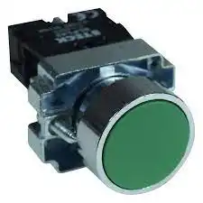 PULSADOR METALICO RASANTE VERDE S/AUXILIAR