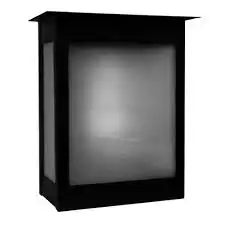 FAROL HIERRO 240MM C/VIDRIO ARENADO NEGRO F-147NEG FERROLUX