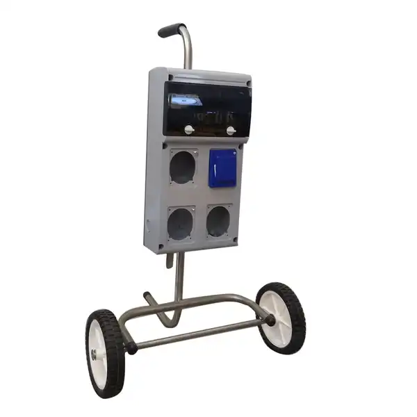 SOPORTE MOVIL ACERO INOX + GABINETE BLOCK4