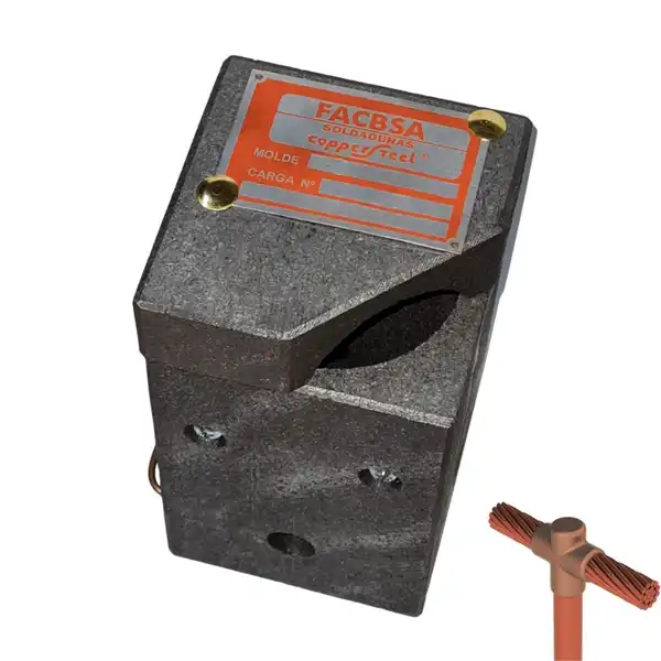 MOLDE SOLDADURA CABLE PASANTE JABALINA 3/4 CABLE 70 MM2
