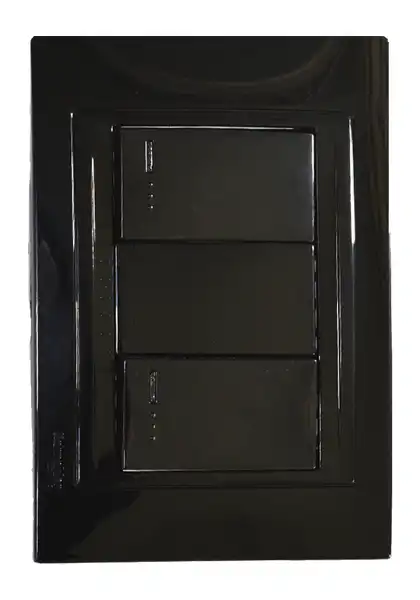 BASE LLAVE ARMADA 2 PUNTOS NEGRO TAPA NEGRO