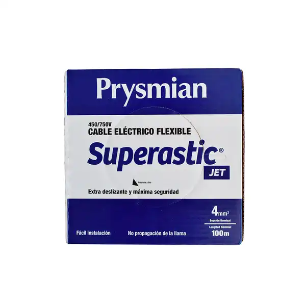 CABLE UNIPOLAR 4.00 MM2 NEGRO X 100 MTS