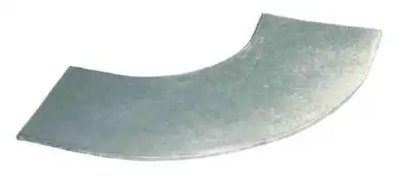 TAPA CURVA PLANA ESCALERA 300MM 90GR GALVANIZADA