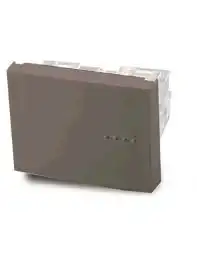 BAUHAUS PULSADOR 2 MODULOS GRIS