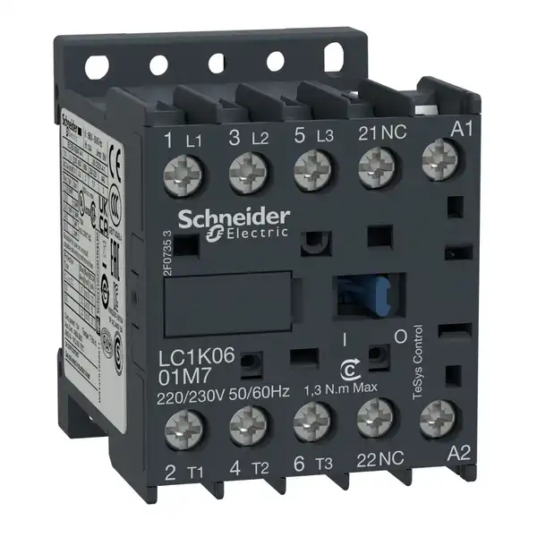 MINI CONTACTOR  6A  24VCA 1NC