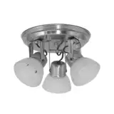 APLIQUE REDONDO 3 LUCES C/TULIPA SATINADA SR310PLA FERROLUX