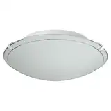 PLAFON REDONDO 2 LUCES BLANCO - VIDRIO SATINADO